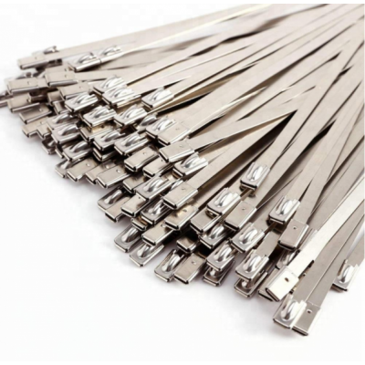 300mm*4.6mm Stainless Steel Self Locking Ball Lock Cable Ties (100-pack) Or Can Be Customized